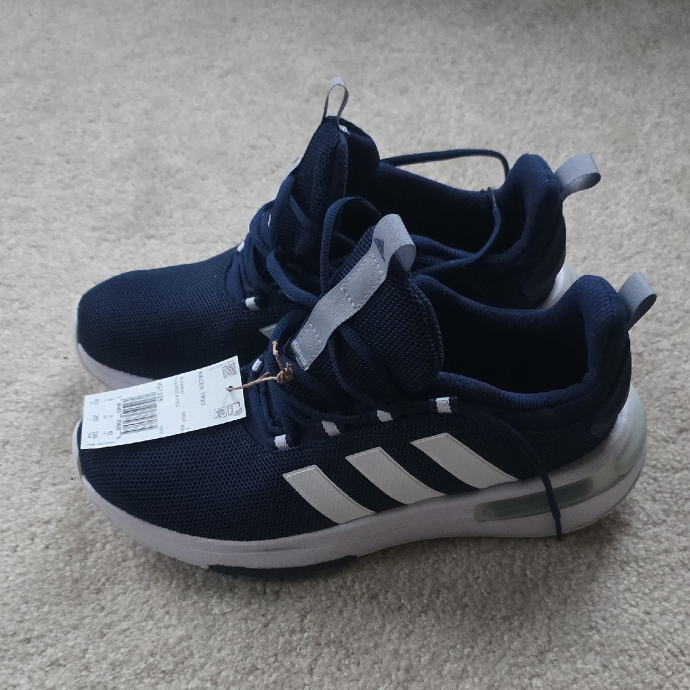 Adidas Men's Blue and White Athletic Sneakers